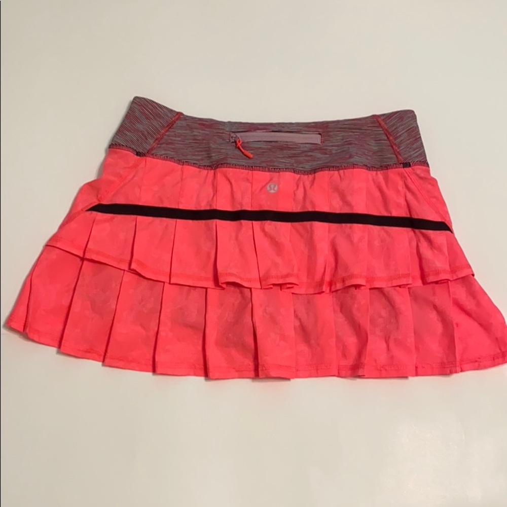 Hot Pink Jacquard Lululemon Wee Space Setter Skirt